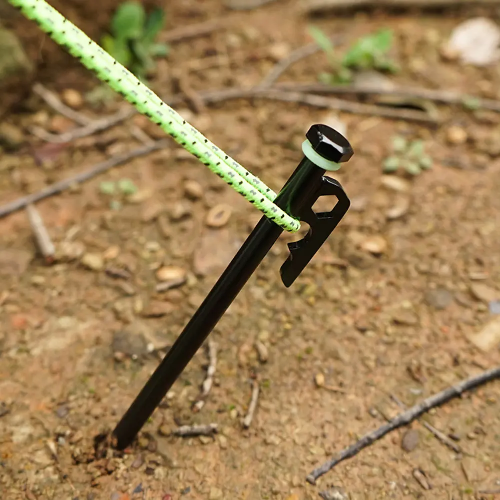 4/8Pcs Steel Tent Pegs Tent Stakes Forged Heavy Duty Beach Tent Pegs 30cm Ground Stakes with Storage Bag for Outdoor Camping