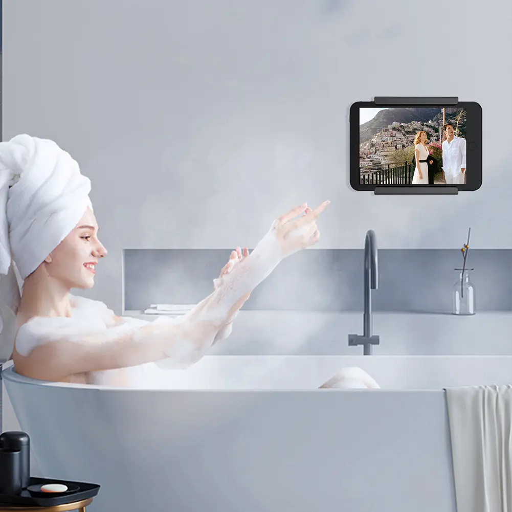 2PCS Wall Mount for ipad Tablet Wall Holder Compatible with Kindle/E-Reader Phone Wall Mount Fit for Use in Kitchen/Bathroom