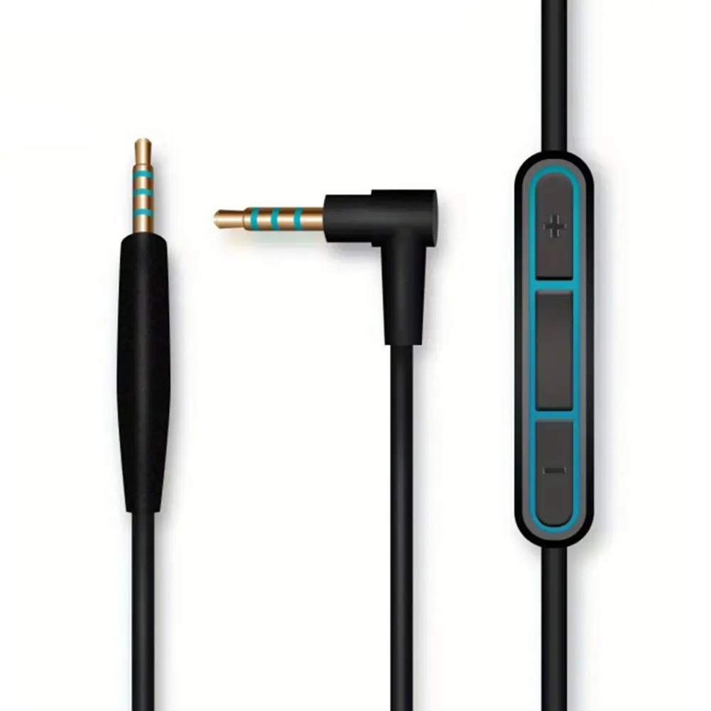 Replacement Audio Cable Extension Cord 2.5mm To 3.5mm Headphone Cable with Inline Mic Volume Control for Bose QC25/QC25i