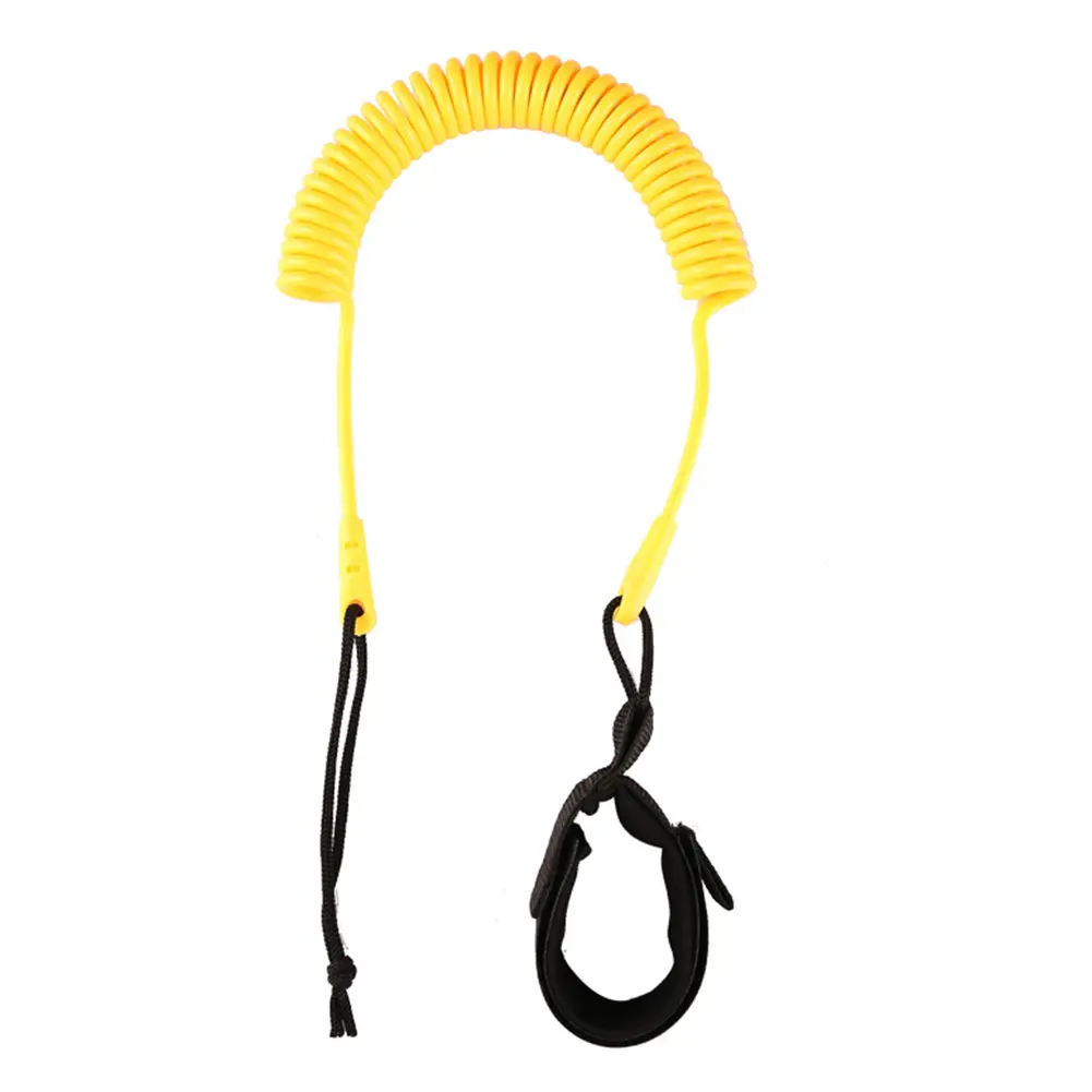 5PCS 3 Meters Coiled Surfing Leash Leash Leg Rope Stand Up Paddle Boards Surfboard for Family Outdoor Water Decoration