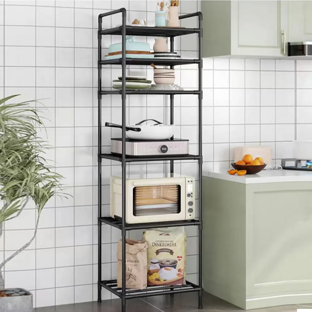 6 Tier Metal Storage Shelf Utility Shelf Storage Rack Shelving Unit Pantry Shelves for Kitchen Bathroom Laundry