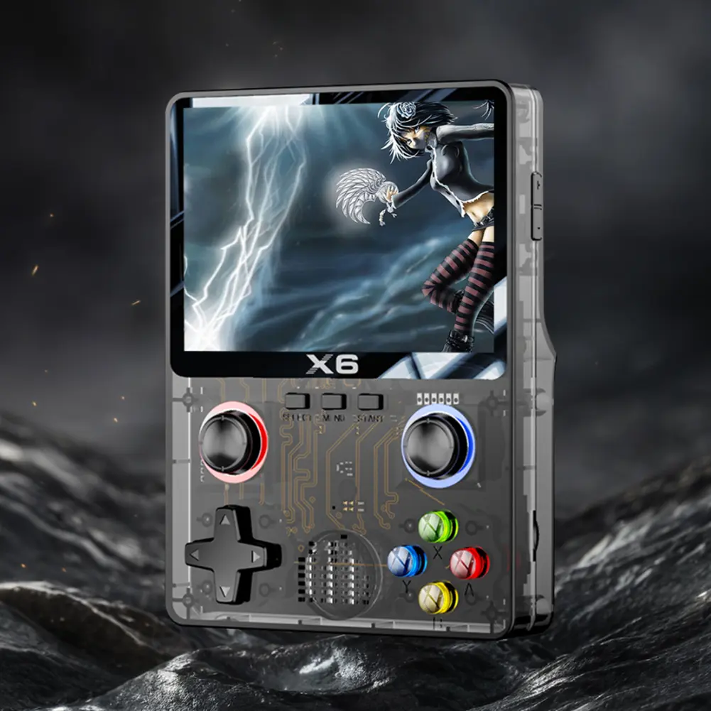 X6 Retro Handheld Game Console 2000mAh 3.5 Inch IPS Screen Classic Video Player 3D Joystick Built in 11 Emulators Children Gifts