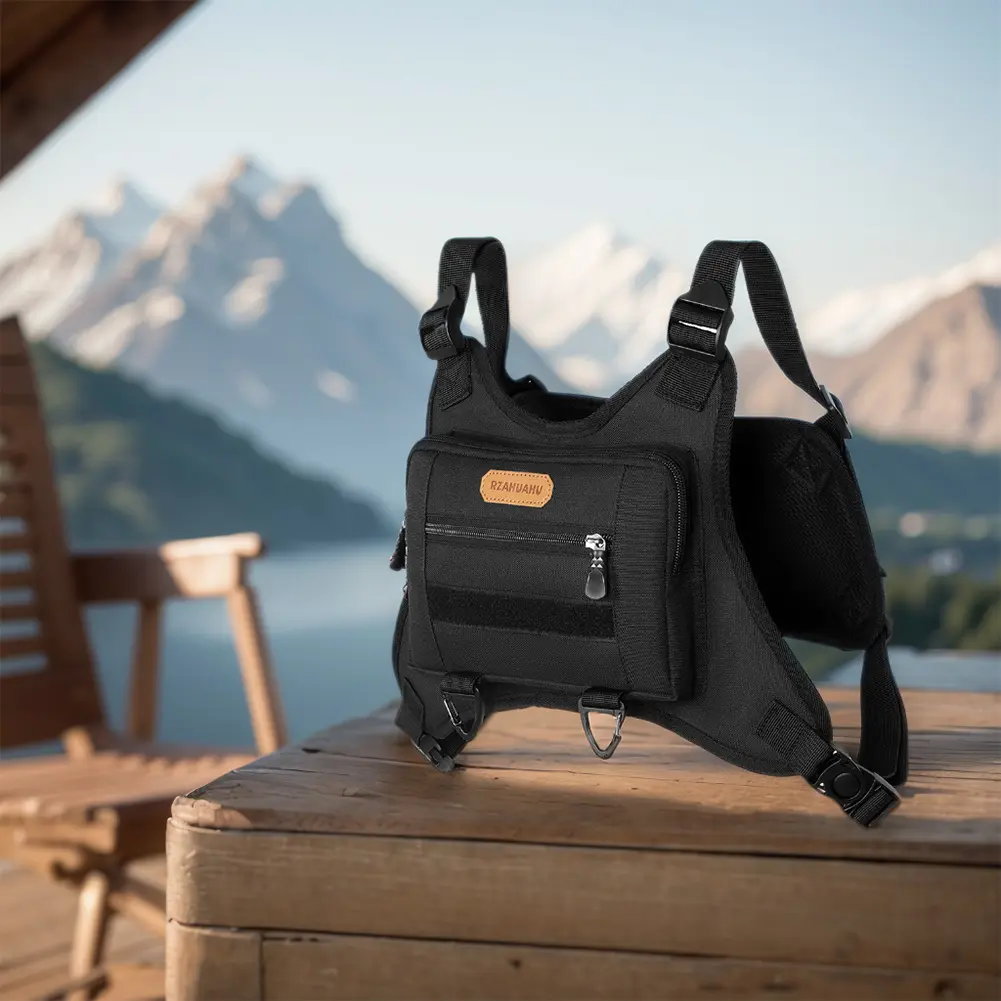 Fashion Sport Backpack Multi-Pockets Streetwear Chest Bag Adjustable Strap Travel Vest Backpack for Men Women
