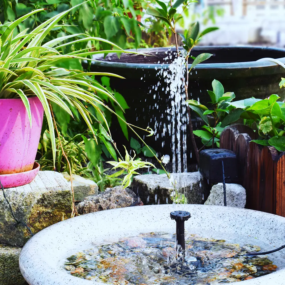 5W 5V Water Sprinkler Sprayer Garden Decoration with Stake Solar Panel Fountain Watering System Energy Saving Kits for Fish Tank