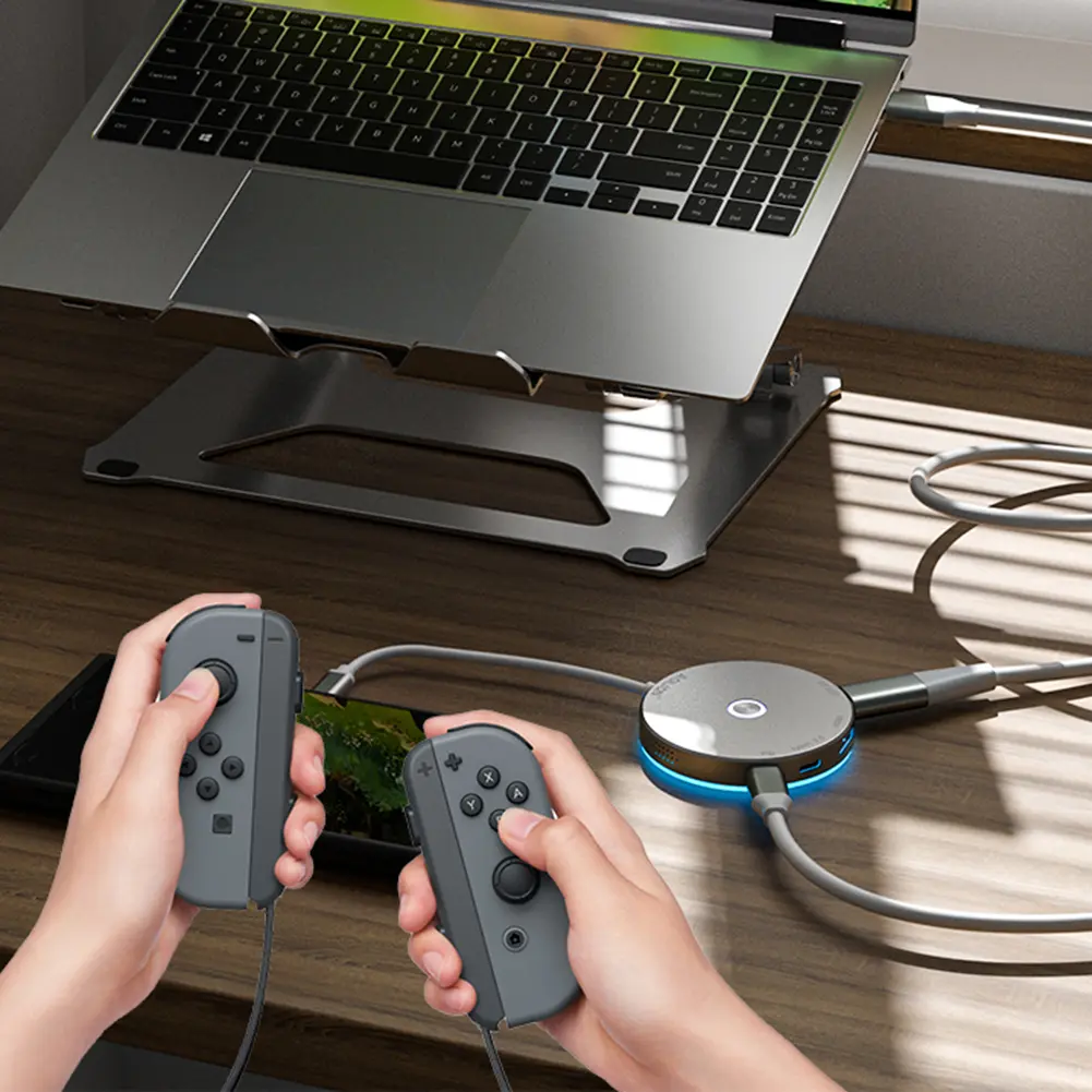 Portable Docking Station HDMI-Compatible TV Portable Docking Station 4K 1080P 60Hz PD Charging for Nintendo Switch Steam Deck PC