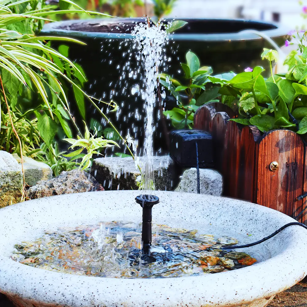 5W 5V Water Sprinkler Sprayer Garden Decoration with Stake Solar Panel Fountain Watering System Energy Saving Kits for Fish Tank