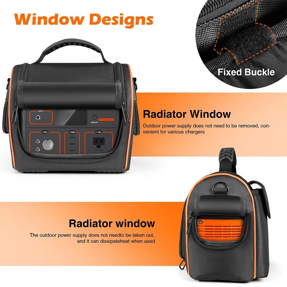 Power Storage Bag Waterproof Carrying Case Bag Anti-fall Outdoor Crossbody Bag for Jackery Explorer 500 Portable Power Station