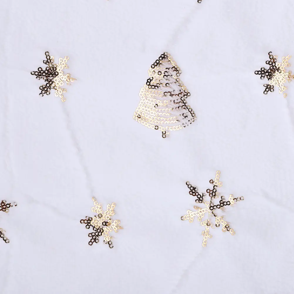 Christmas Tree Snowflake Embroidered Pillowcase Christmas Pattern Throw Pillow Cover for Winter Holiday Decoration