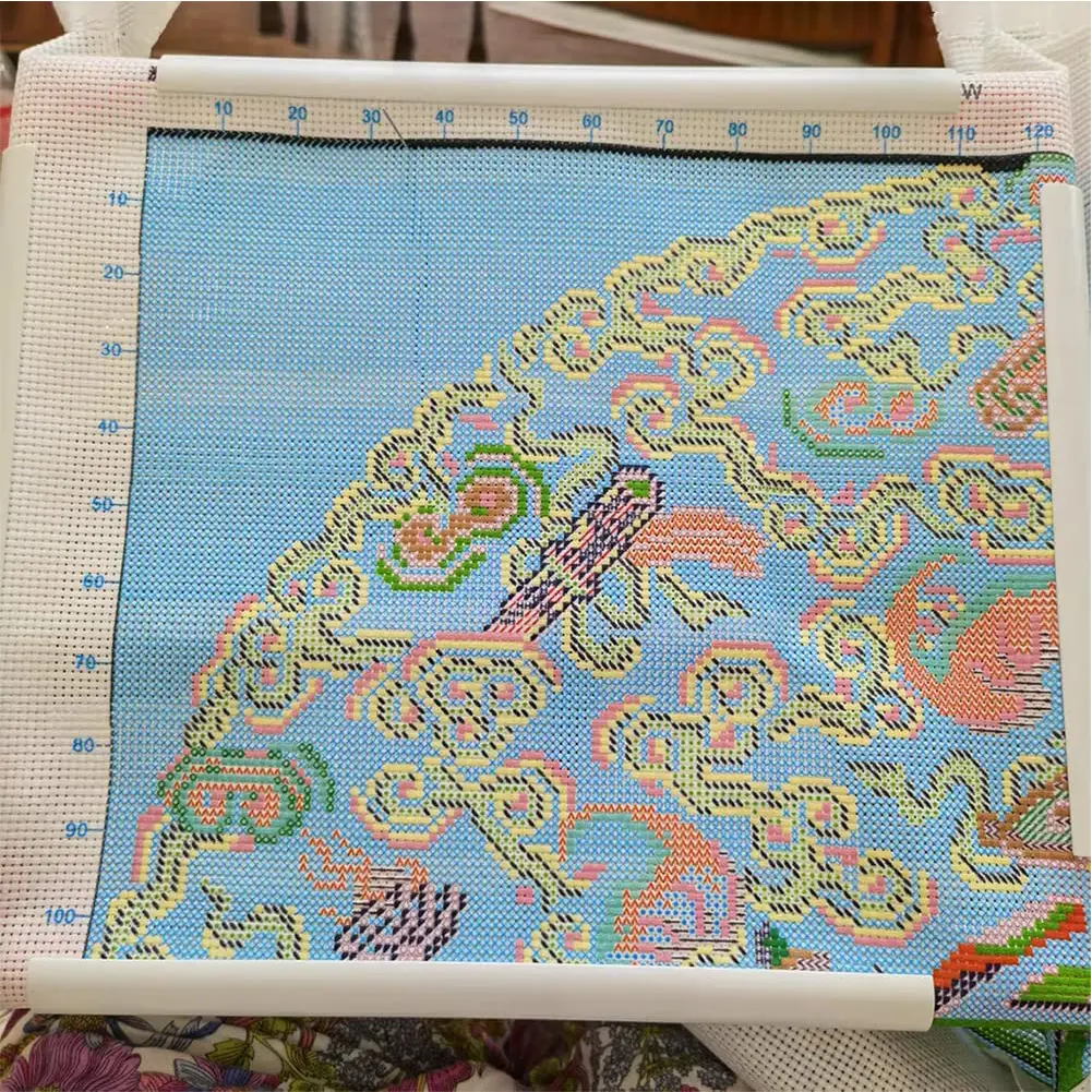 Cross Stitch Hoops Frames Plastic Rectangular Cross Stitch Hoop White Snap Needlework Frame for Quilting Silk Painting