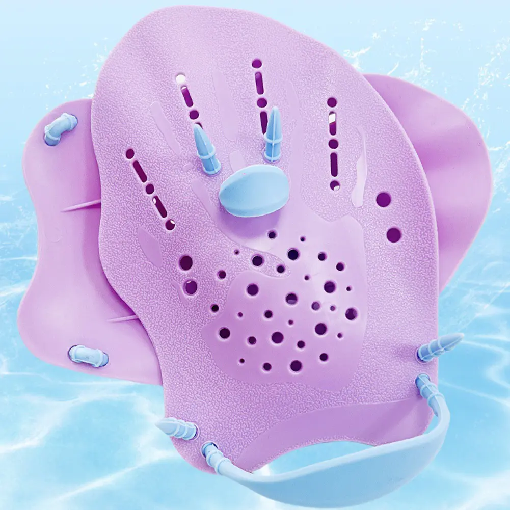 Swim Paddles Ergonomic Swim Training Hand Paddles Swimming Hand Paddles Adjustable Swim Paddles for Kids Adults