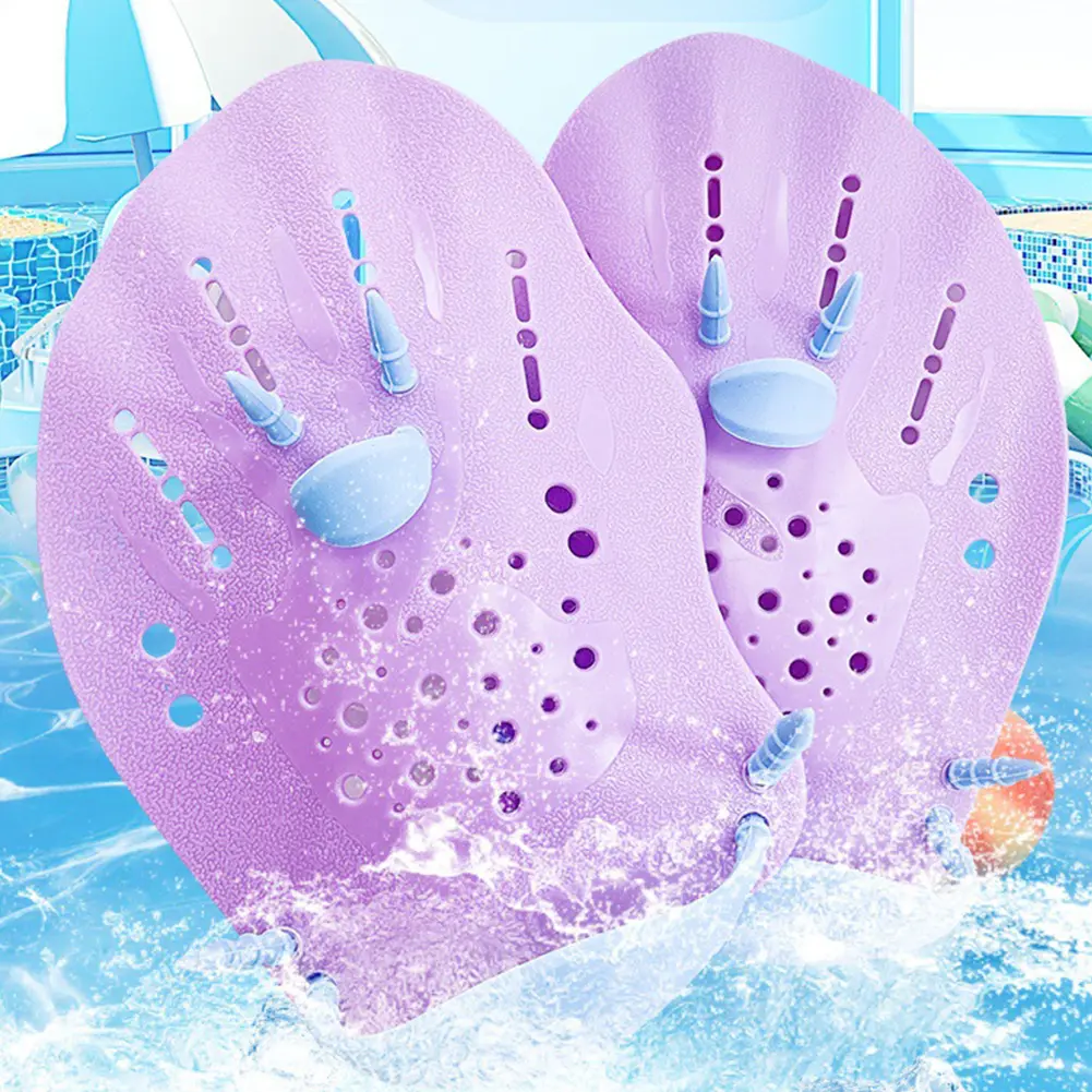 Swim Paddles Ergonomic Swim Training Hand Paddles Swimming Hand Paddles Adjustable Swim Paddles for Kids Adults