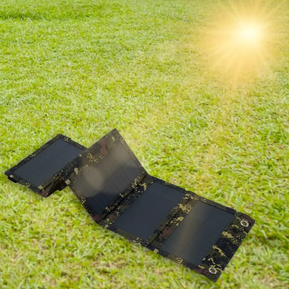 Foldable Solar Panel IP65 Waterproof 10W 5V Battery Charger Full Time Power Solar Panel Mobile Power Supply for All Smartphones