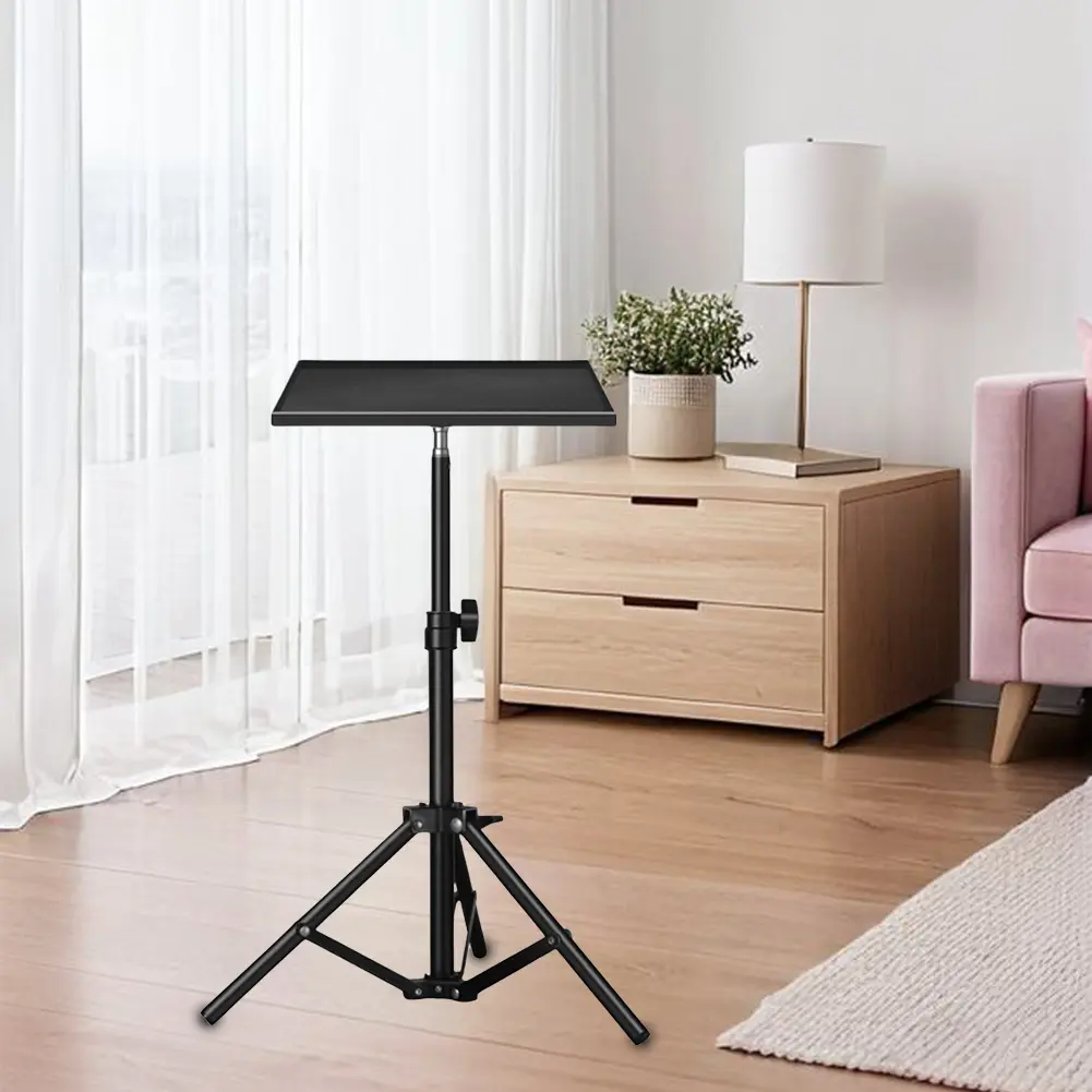 Projectors Tray 1/4inch Thread Tripod Tray Height Adjustable DJ Equipment Holder Telescopic Rod Standing for Laptop DSLR Camera