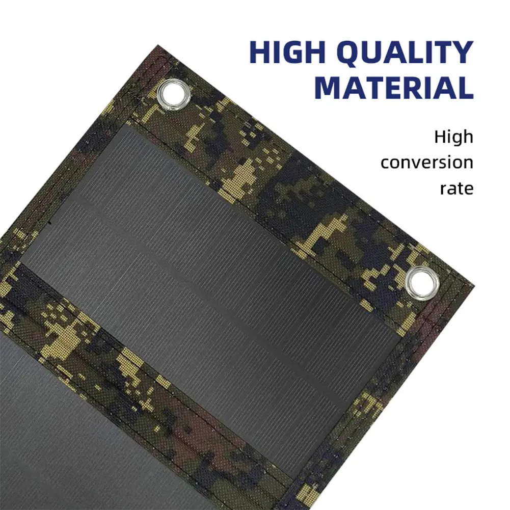 Foldable Solar Panel IP65 Waterproof 10W 5V Battery Charger Full Time Power Solar Panel Mobile Power Supply for All Smartphones