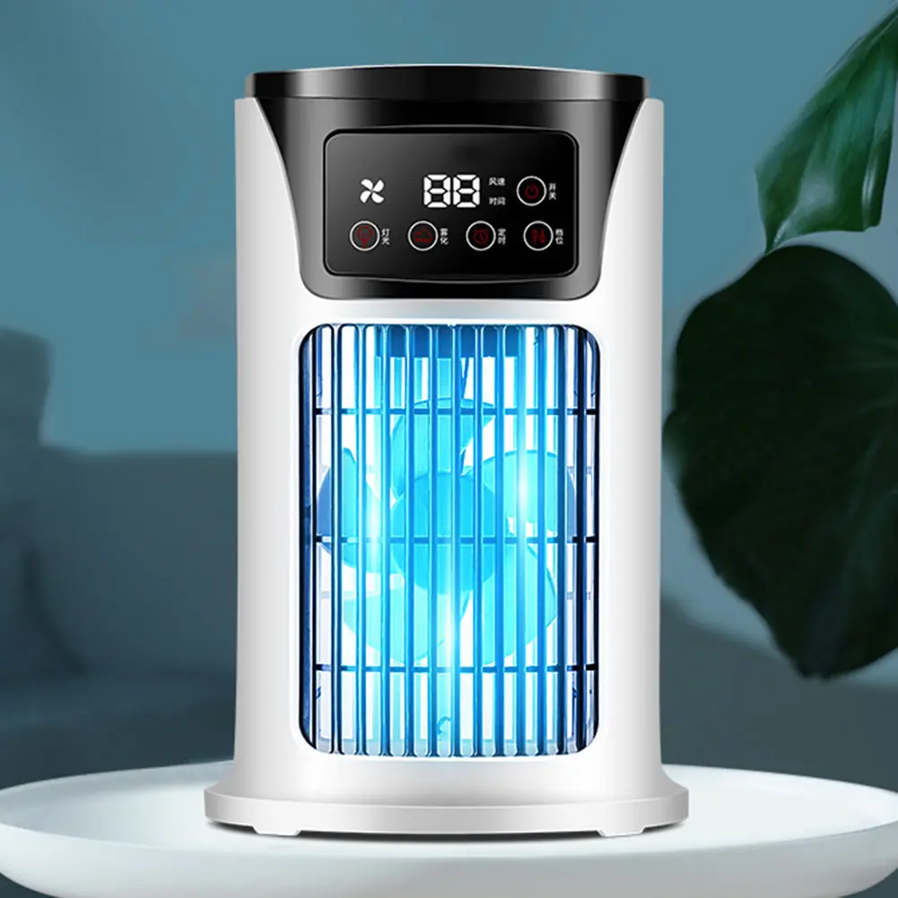 Portable Air Conditioner Fan 6H Timer Air Cooler Fan 300ML Water Tank Desktop Fan for Home Bedroom Office