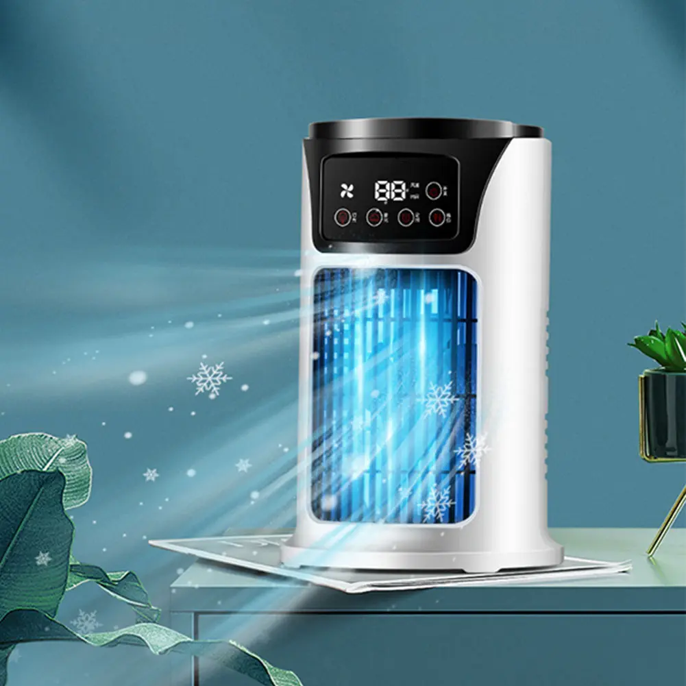 Portable Air Conditioner Fan 6H Timer Air Cooler Fan 300ML Water Tank Desktop Fan for Home Bedroom Office