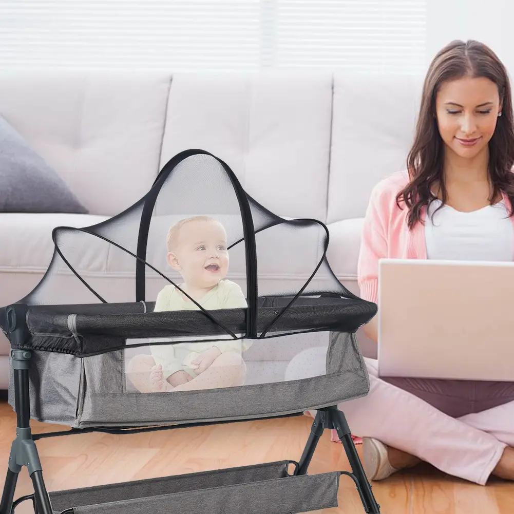 Baby Mosquito Net Tent Breathable Folding Crib Cover Crib Tent for Baby Crib To Keep Cats/Bugs Out