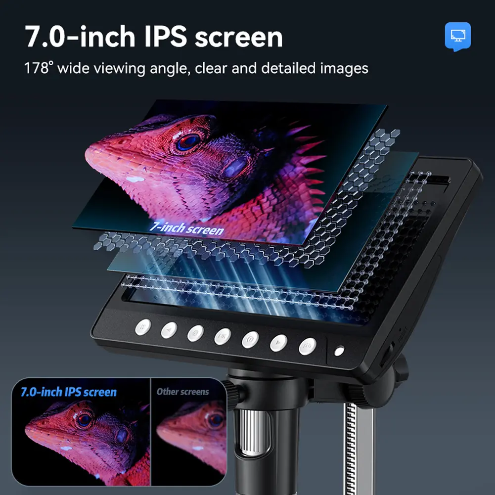 New Handheld Digital Microscope 8LED Adjust Light Soldering Microscope Digital Magnifier Electronic HD Magnification Endoscope