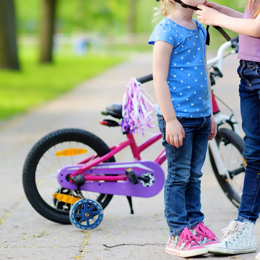 Kids Bike Training Wheels Bicycle Stabiliser Mounted Kit for 12 14 16 18 20 Inch Kids Single Speed Bikes
