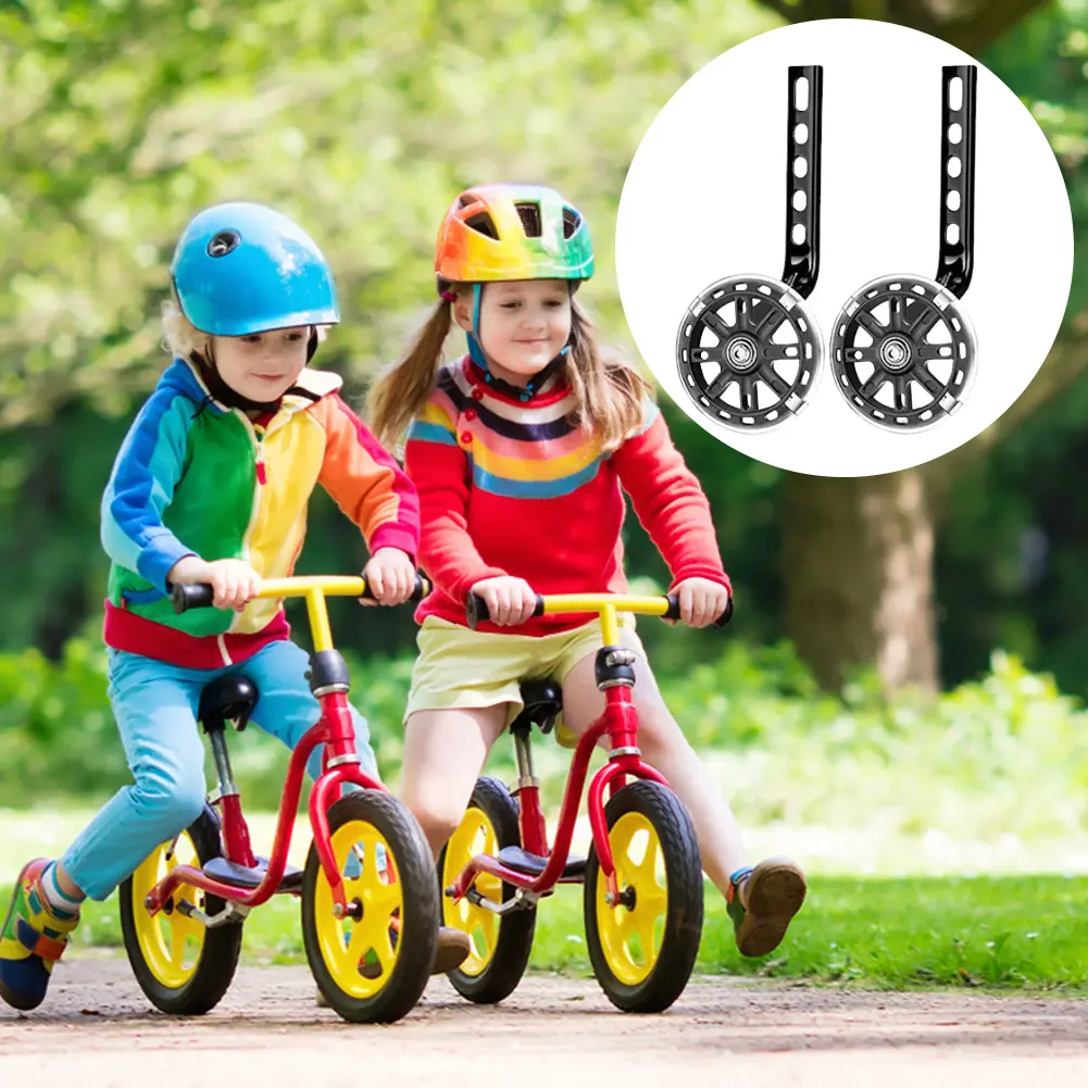 Kids Bike Training Wheels Bicycle Stabiliser Mounted Kit for 12 14 16 18 20 Inch Kids Single Speed Bikes