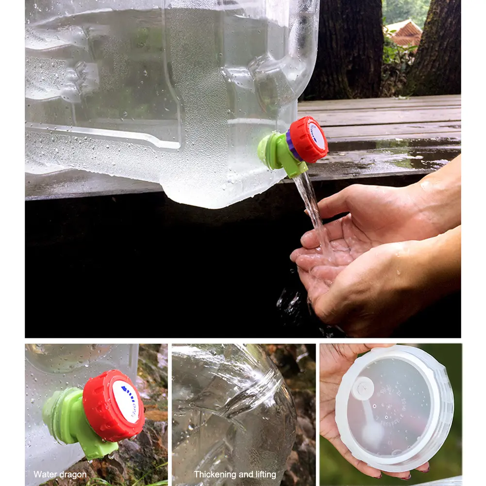 15-22L Portable Water Container No Leakage Water Bucket Food Grade Large-Capacity Water Storage Tanks With Faucet & Water Pipe