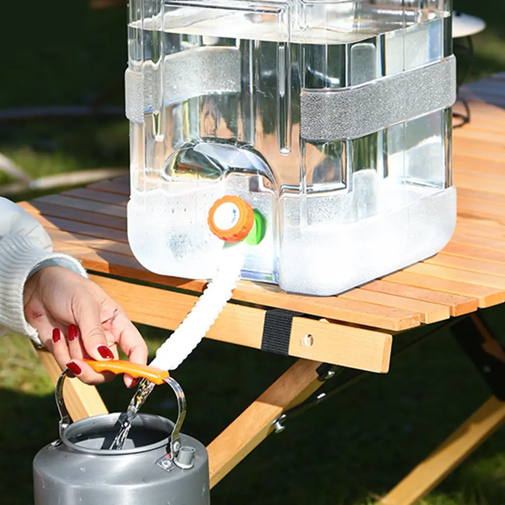 15-22L Portable Water Container No Leakage Water Bucket Food Grade Large-Capacity Water Storage Tanks With Faucet & Water Pipe