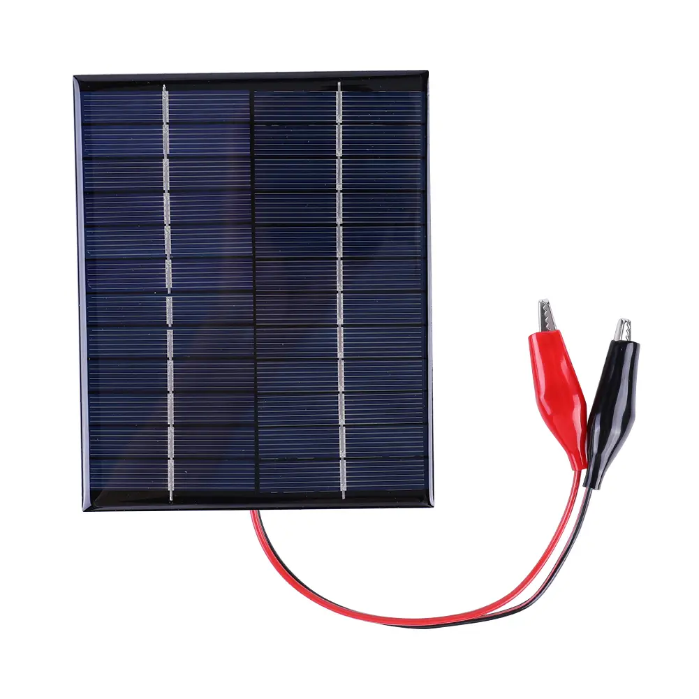 6W Solar Panel Charger Polycrystalline Silicon Dropper Board Weatherproof Outdoor Solar Panels Charging Rechargeable 12V Battery