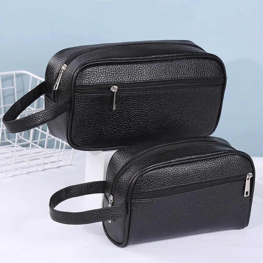 Female Male Wristlet Bag Temperament PU Leather Solid Color Small Wristlet Bag Vintage Phone Wallet Bag Handbags