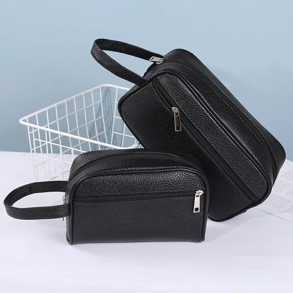 Female Male Wristlet Bag Temperament PU Leather Solid Color Small Wristlet Bag Vintage Phone Wallet Bag Handbags