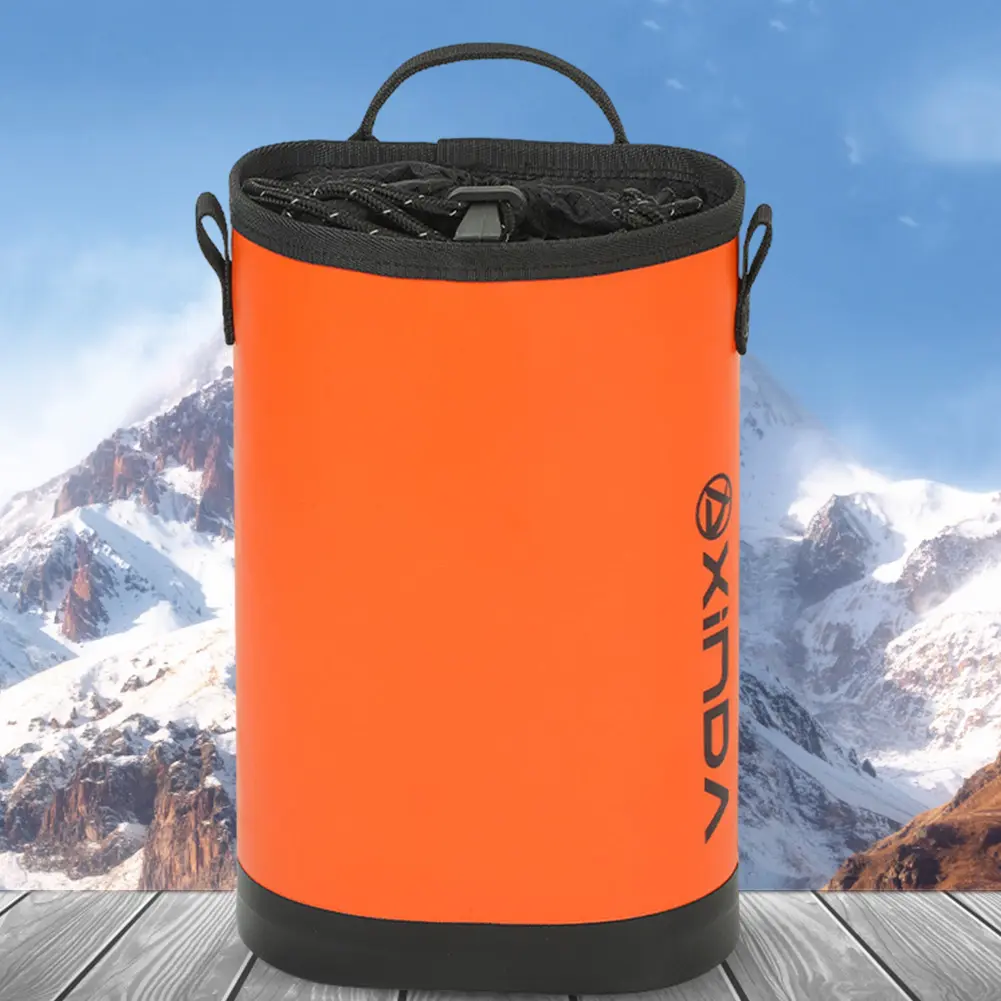 Wear-resistant 5L Storage Waist Bag Drawstring Portable High-Altitude Operation Tool Bag Internal Pocket Multipurpose Pouch