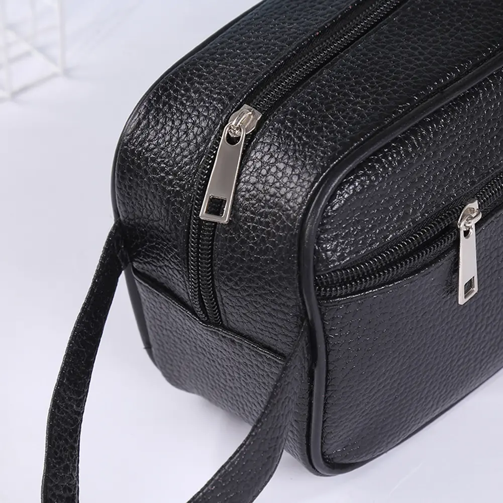 Female Male Wristlet Bag Temperament PU Leather Solid Color Small Wristlet Bag Vintage Phone Wallet Bag Handbags