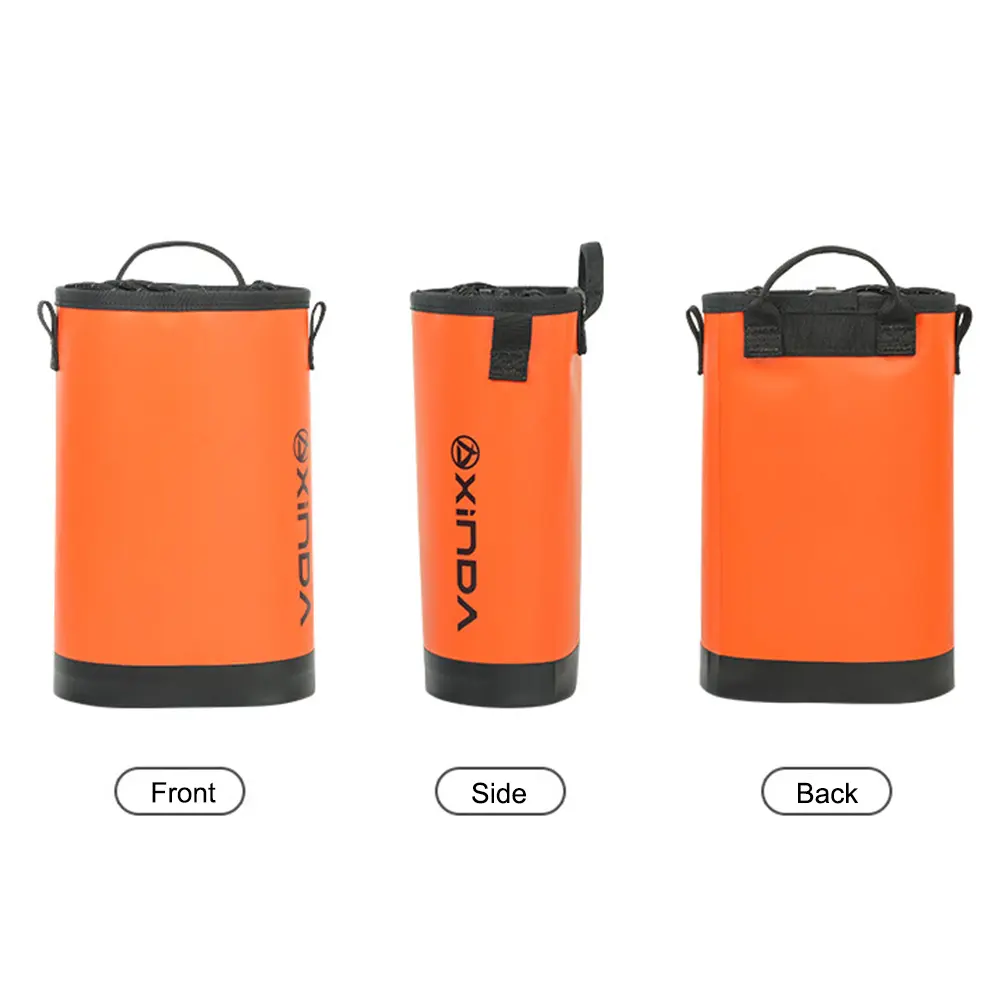 Wear-resistant 5L Storage Waist Bag Drawstring Portable High-Altitude Operation Tool Bag Internal Pocket Multipurpose Pouch
