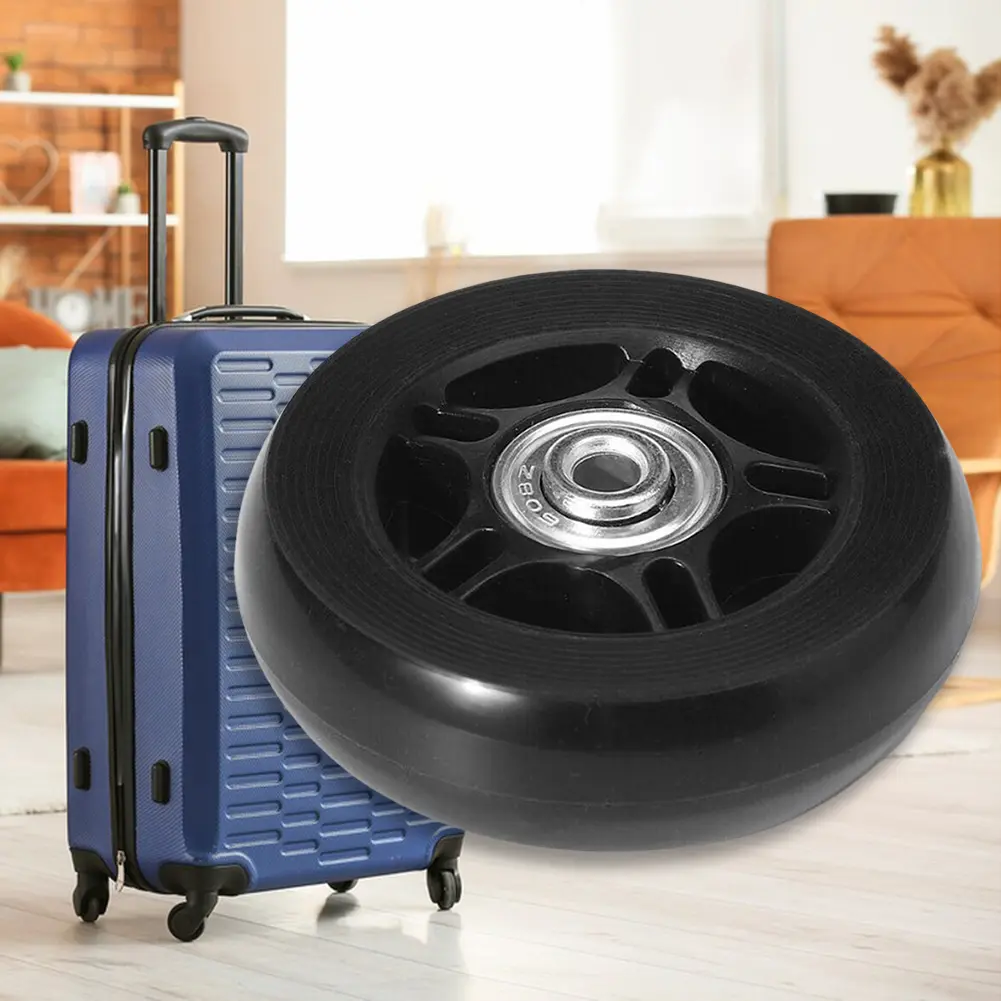 1 Pair Luggage Suitcase Replacement Wheels Mute Rubber Casters Wear Resistant Swivel Caster Wheels Wheels Bearings Repair Kits
