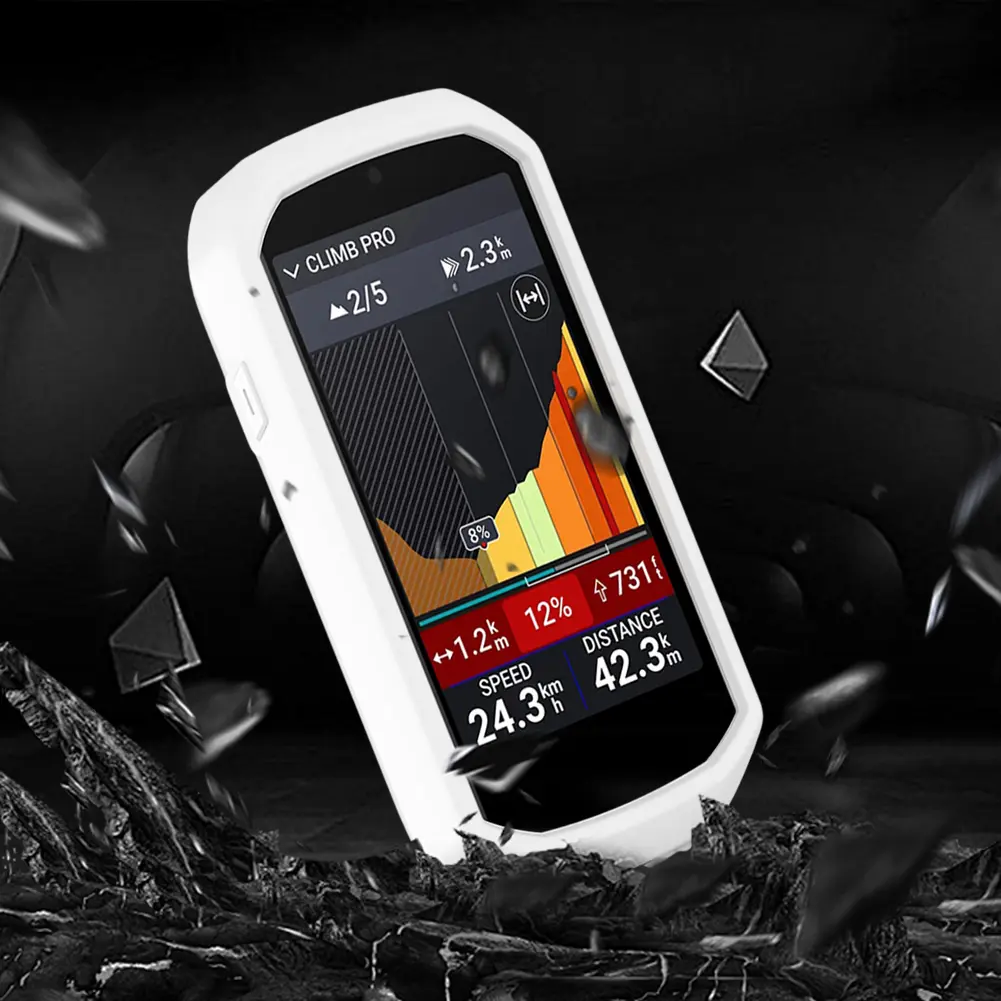 For Garmin Edge 1050 Silicone Case Protective Case Anti-Scratch Bumper Cover Soft Anti-Drop GPS Code Table Protective Cover