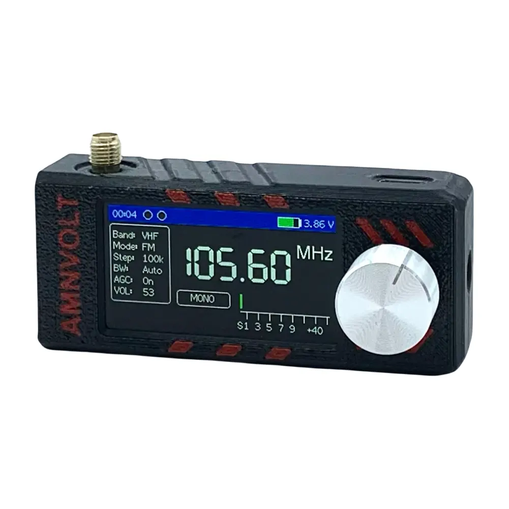 SI4732 0.5-108mhz LSB USB AM FM FM/AM Radio 1.9inch IPS Screen Mini Pocket Radio with Antenna HF SW MW VHF Radio Portable Radio