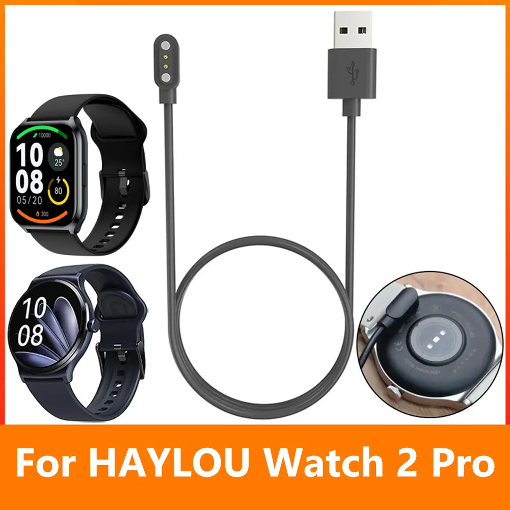 Magnetic Charger Cable Safety USB Smartwatch Charging Wire Replacement Accessories for HAYLOU Watch 2 Pro(LS02 Pro)/Solar Lite