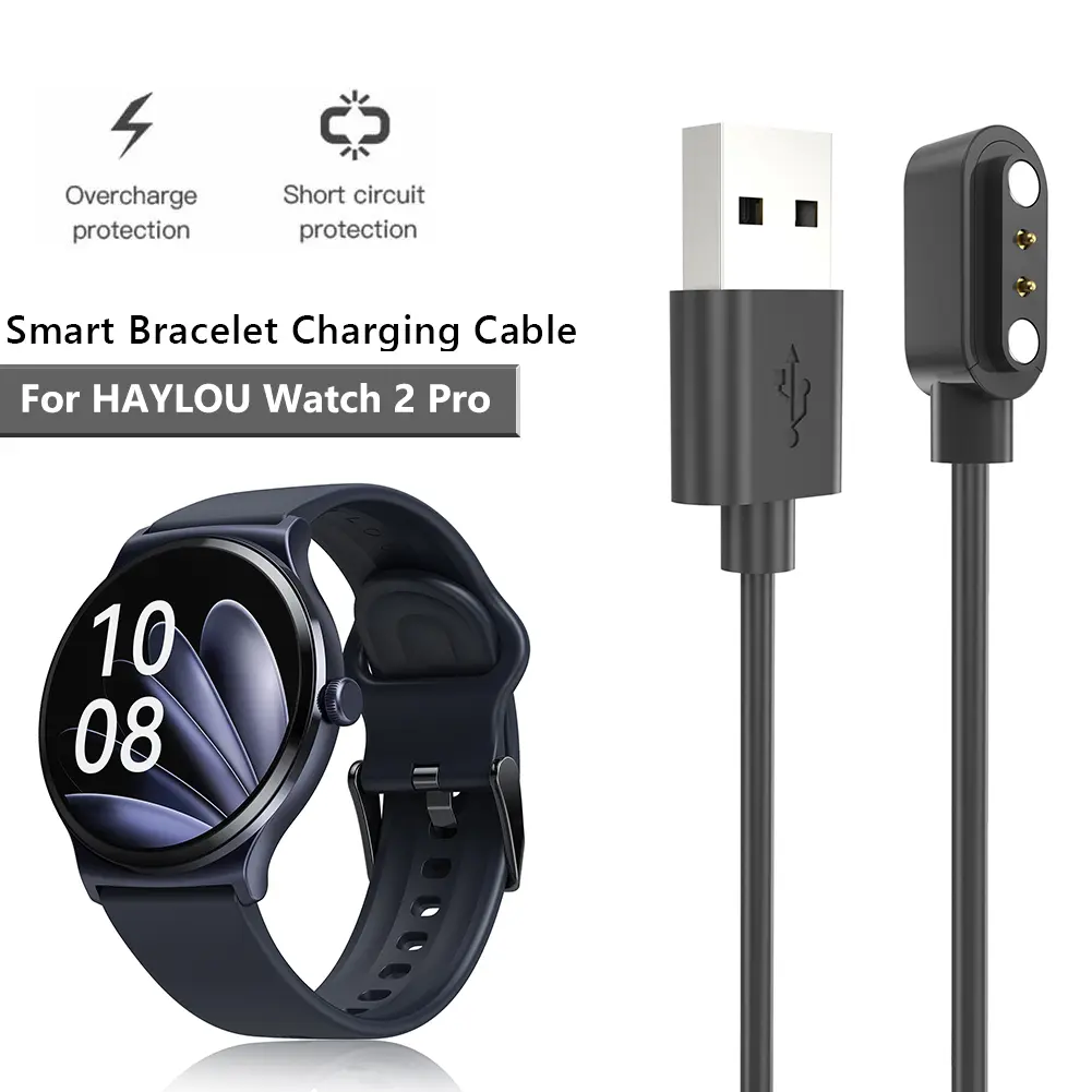 Magnetic Charger Cable Safety USB Smartwatch Charging Wire Replacement Accessories for HAYLOU Watch 2 Pro(LS02 Pro)/Solar Lite
