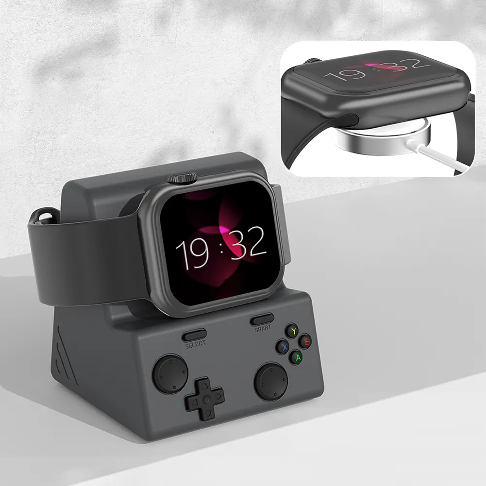 Charger Stand Silicone Dock Holder Charger Cable Smartwatch Holder Desk Watch Holder for Apple Watch Series 10 9 8 7 6 5 4 3 2 1