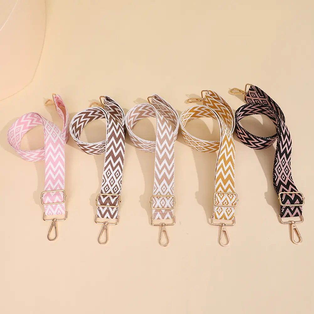 Nylon Shoulder Bag Strap Adjustable Women Crossbody Strap Soft Accessories Replacement Strap Wide Purse Strap Chain Bag Strap