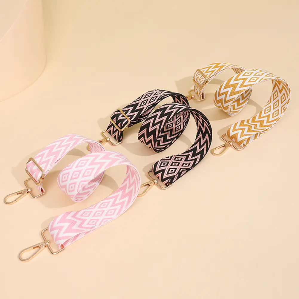 Nylon Shoulder Bag Strap Adjustable Women Crossbody Strap Soft Accessories Replacement Strap Wide Purse Strap Chain Bag Strap