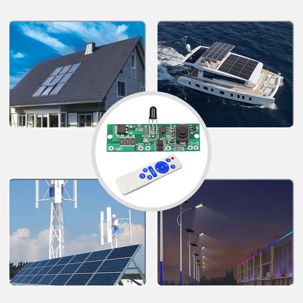 Long Light Solar Powered Light Lamp Panel w/ Remote Control Circuit Panel Board