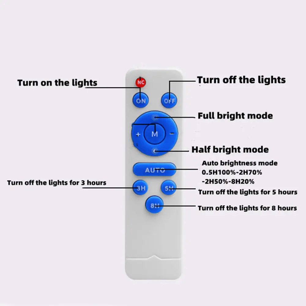 Long Light Solar Powered Light Lamp Panel w/ Remote Control Circuit Panel Board