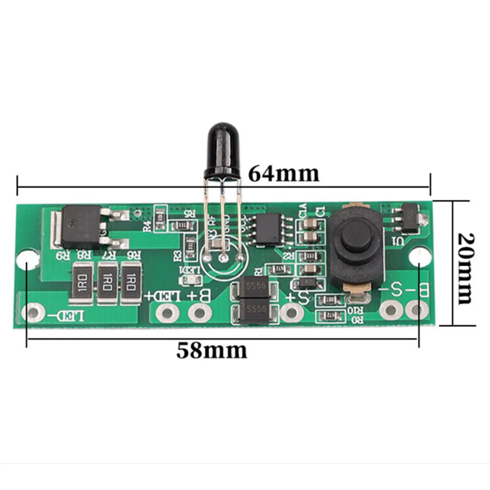 Long Light Solar Powered Light Lamp Panel w/ Remote Control Circuit Panel Board