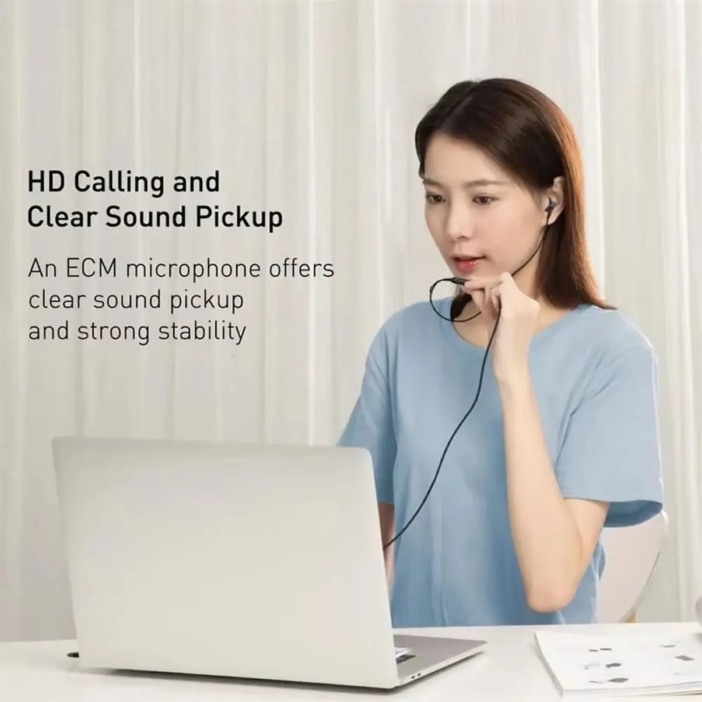 3.5mm/Type-c Wired Earbuds In Ear Headphone Wired Headset with Microphone Volume Control One Side Earplugs for Phone MP3 Players