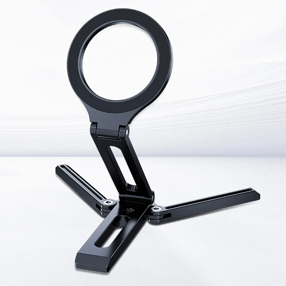 Magnetic Folding Phone Holder Aluminum Alloy Smartphone Desk Stand Multifunctional Portable Desktop Phone Mount for Magsafe