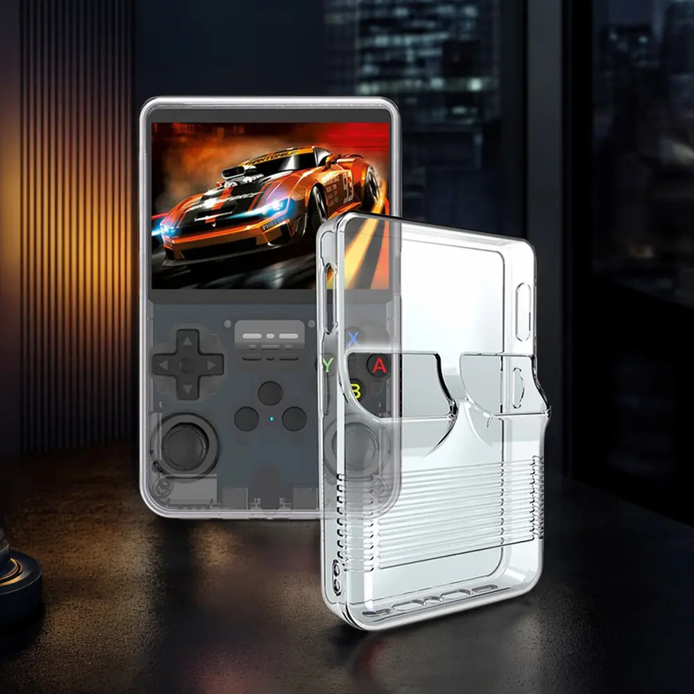 Transparent TPU Case for R36S Retro Handheld Game Console Anti-Scratch Protective Cover Anti-fall TPU Protective Case Shockproof