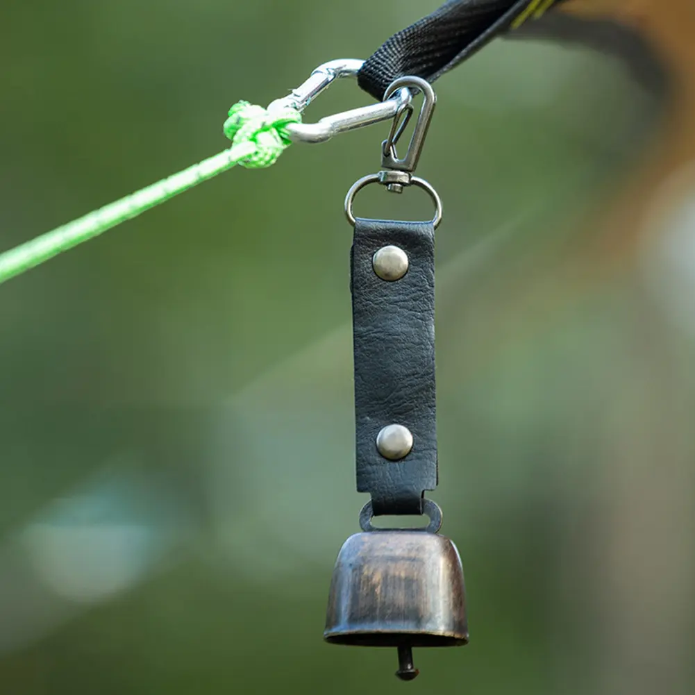 1/2PCS Loud Bear Bell With Emergency Whistle Bear Repel Bell Magnetic Silencer Hanging Bear Bells For Outdoor Camping Survival