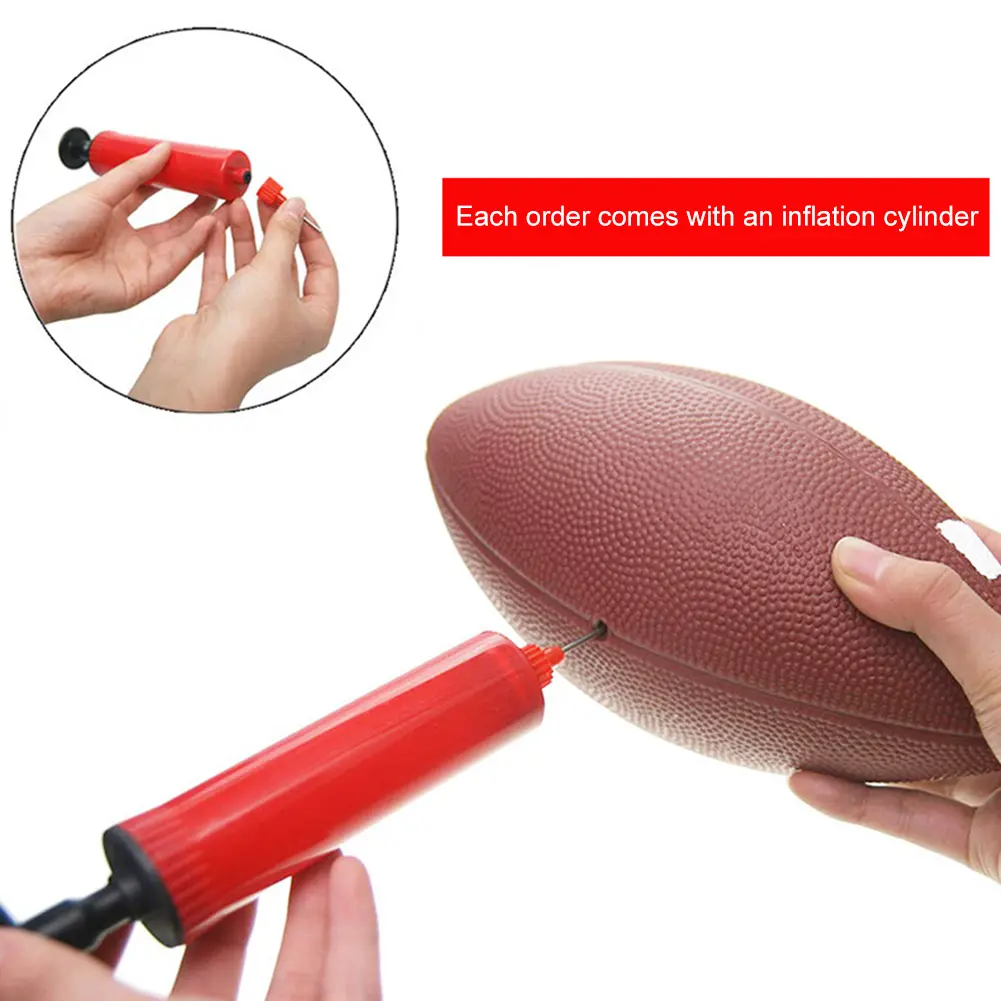 Teenagers Rugby Ball Child Toys Footballs Anti Slip Small Rugby Ball with Inflator Children Game Ball for Children Teaching