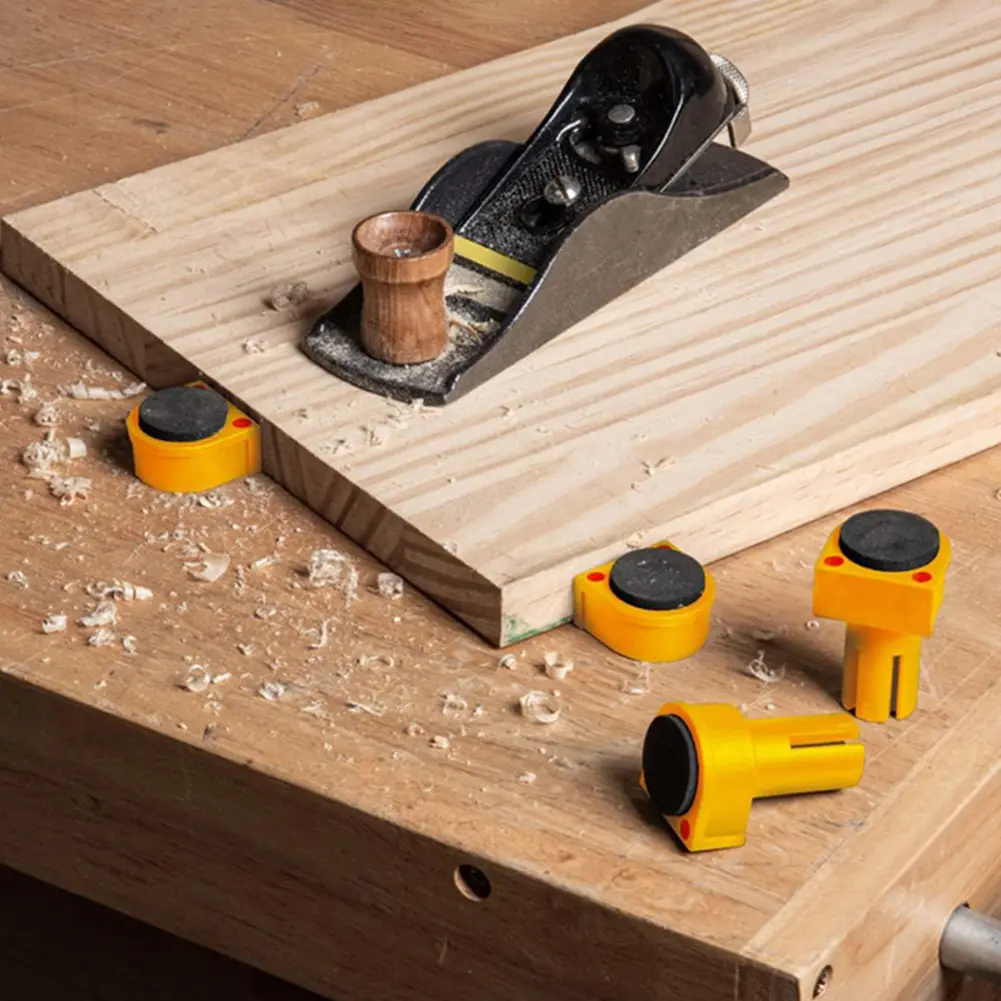 8 PCS Workbench Peg Brake Stops Clamp 19/20mm Woodworking Dog Hole Clamp Bench Clamp Set Bench Dog Woodworking Tool