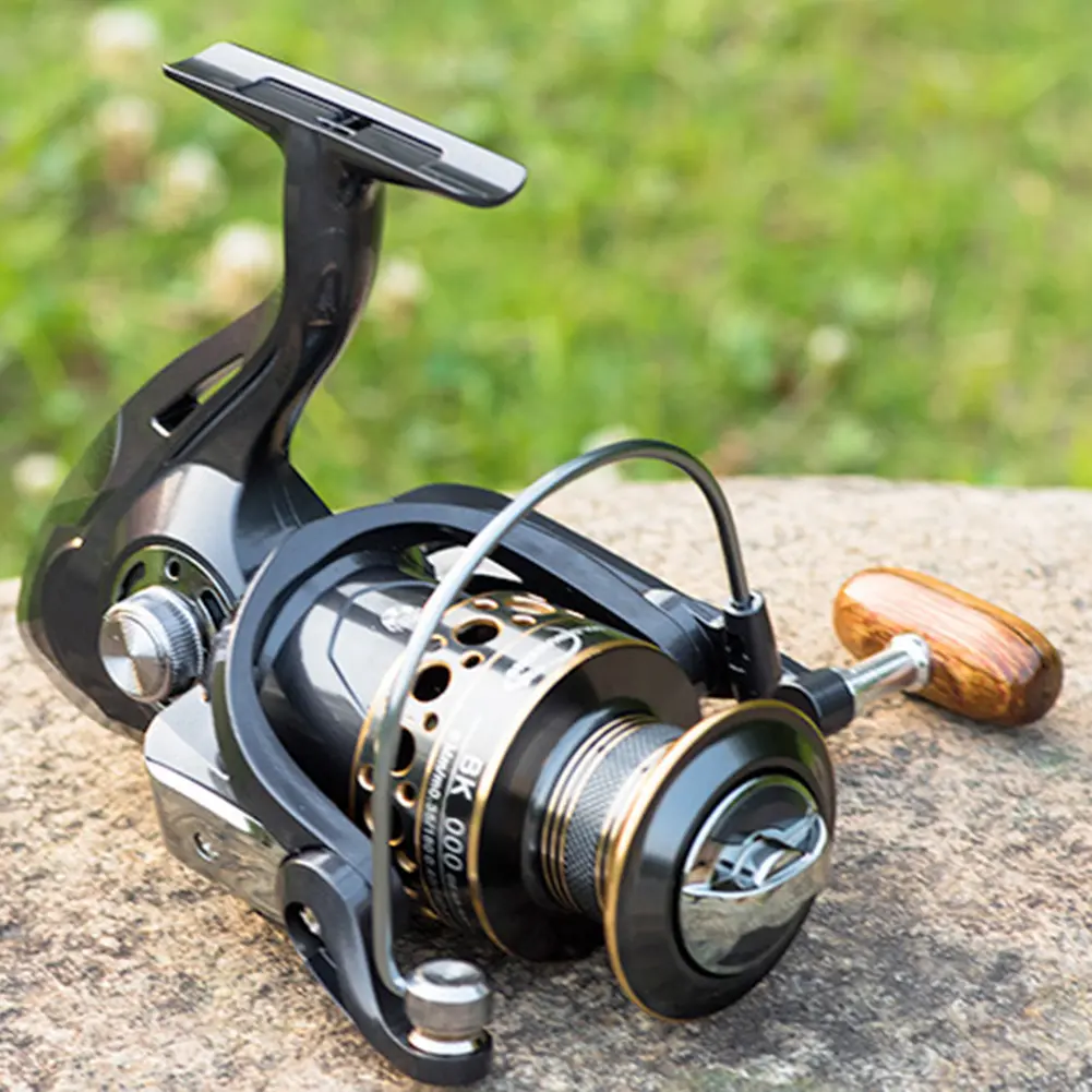 Innovative Water Resistance Spinning Reel Spinning Reel with Wood Handle Saltwater Fishing Reel Long Cast Offshore Trolling Reel